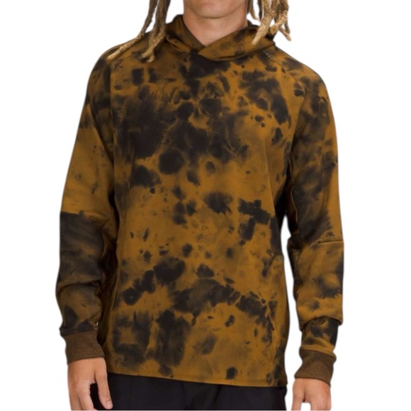 Lululemon Textured Tech Hoodie Better Everyday Line Diamond Dye Gold Spice XL